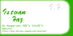 istvan haz business card